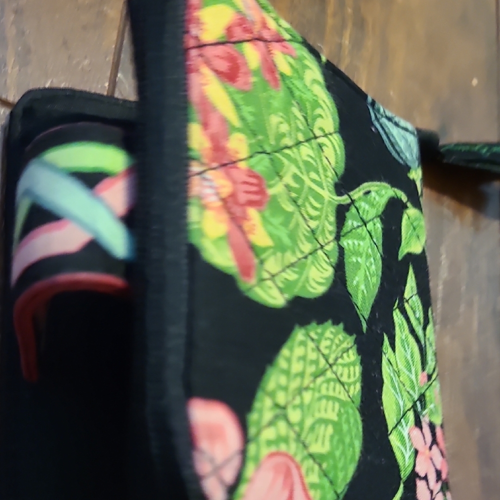 Vera Bradley Black Floral Wallet - Picture 8 of 8